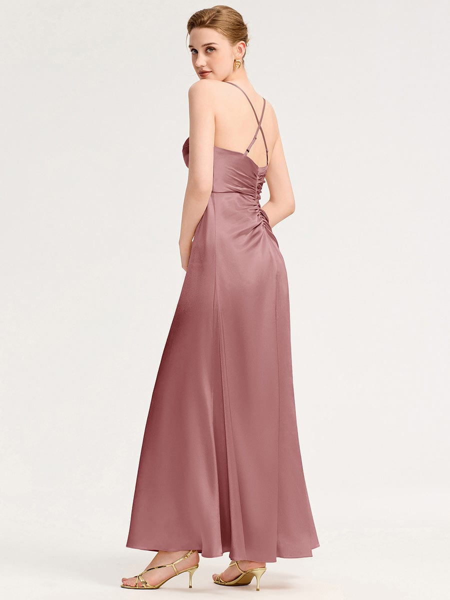 ever SERIVA|Backless Satin Bridesmaid dress