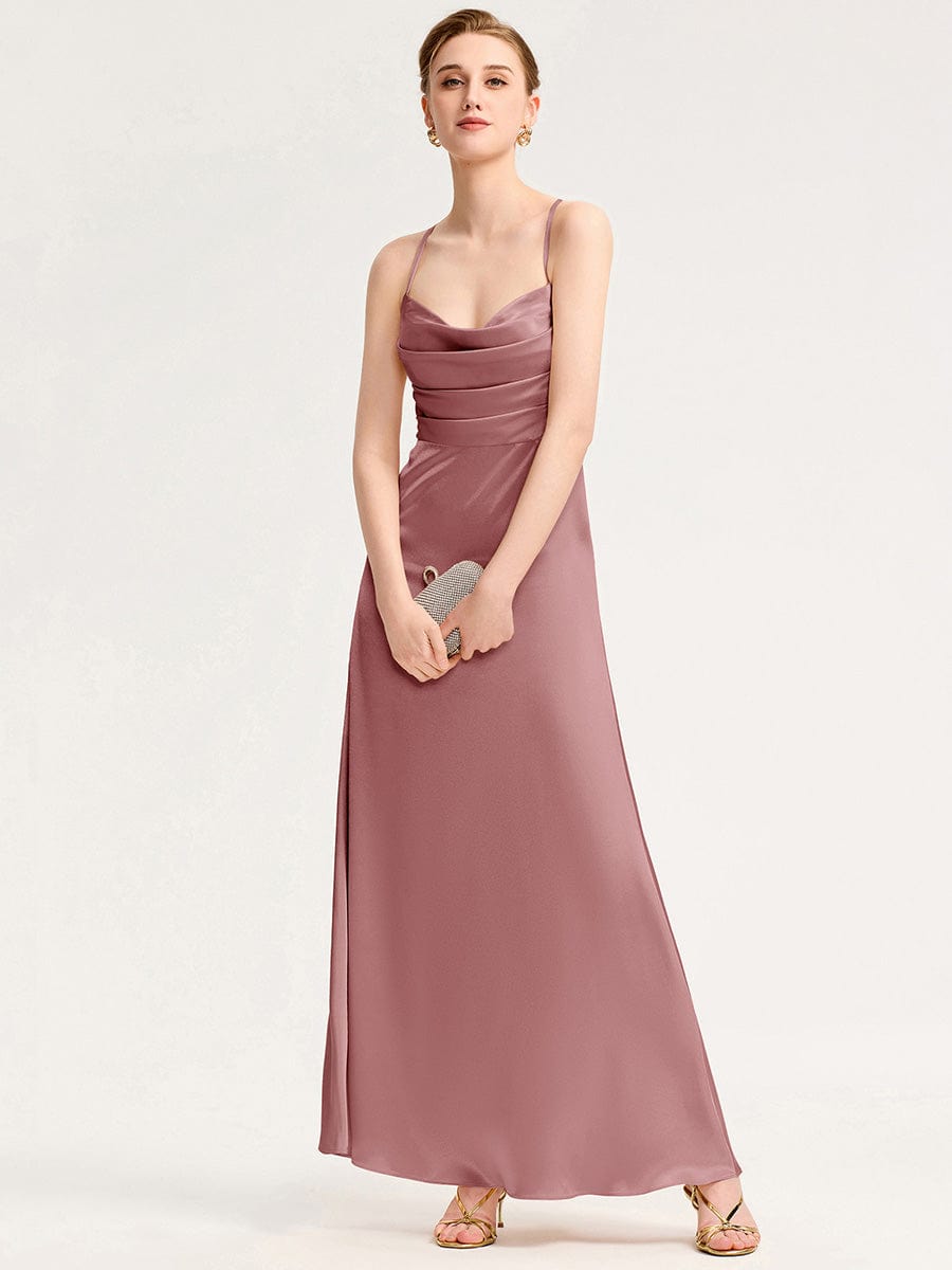 ever SERIVA|Backless Satin Bridesmaid dress