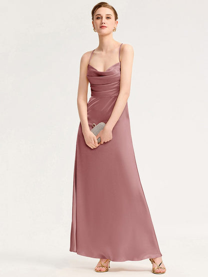 ever SERIVA|Backless Satin Bridesmaid dress