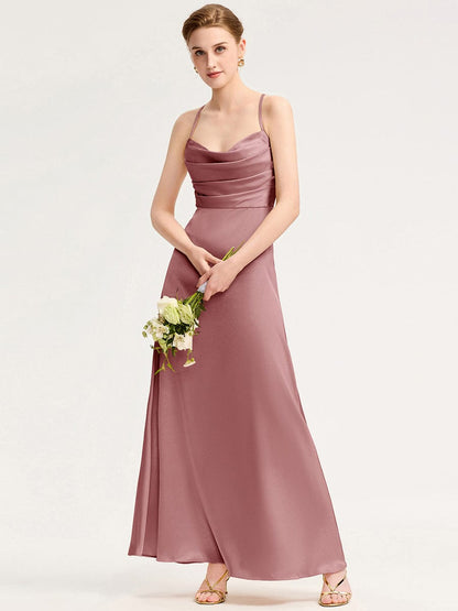 ever SERIVA|Backless Satin Bridesmaid dress