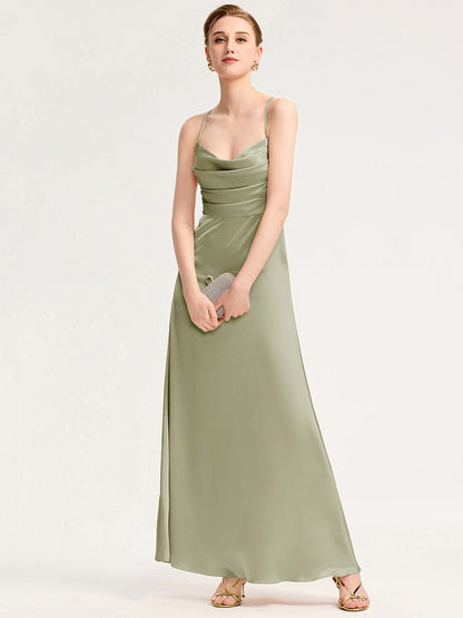 ever SERIVA|Backless Satin Bridesmaid dress