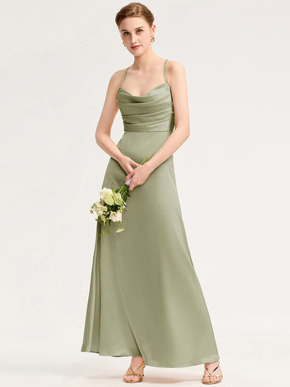 ever SERIVA|Backless Satin Bridesmaid dress