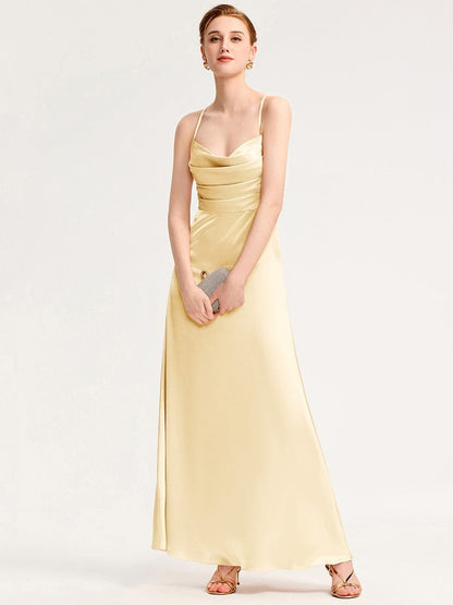 ever SERIVA|Backless Satin Bridesmaid dress
