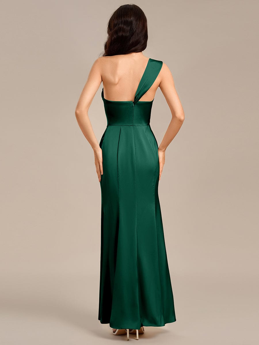 ever TESSARA|Satin One Shoulder Side Split Maxi Mermaid  Bridesmaid Dress