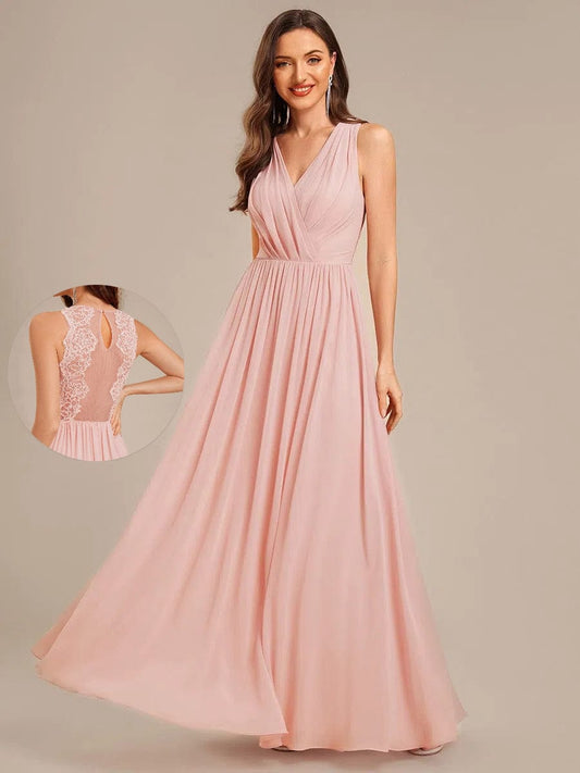 ever MARIBEL|Applique Chiffon Sleeveless Bridesmaid Dress