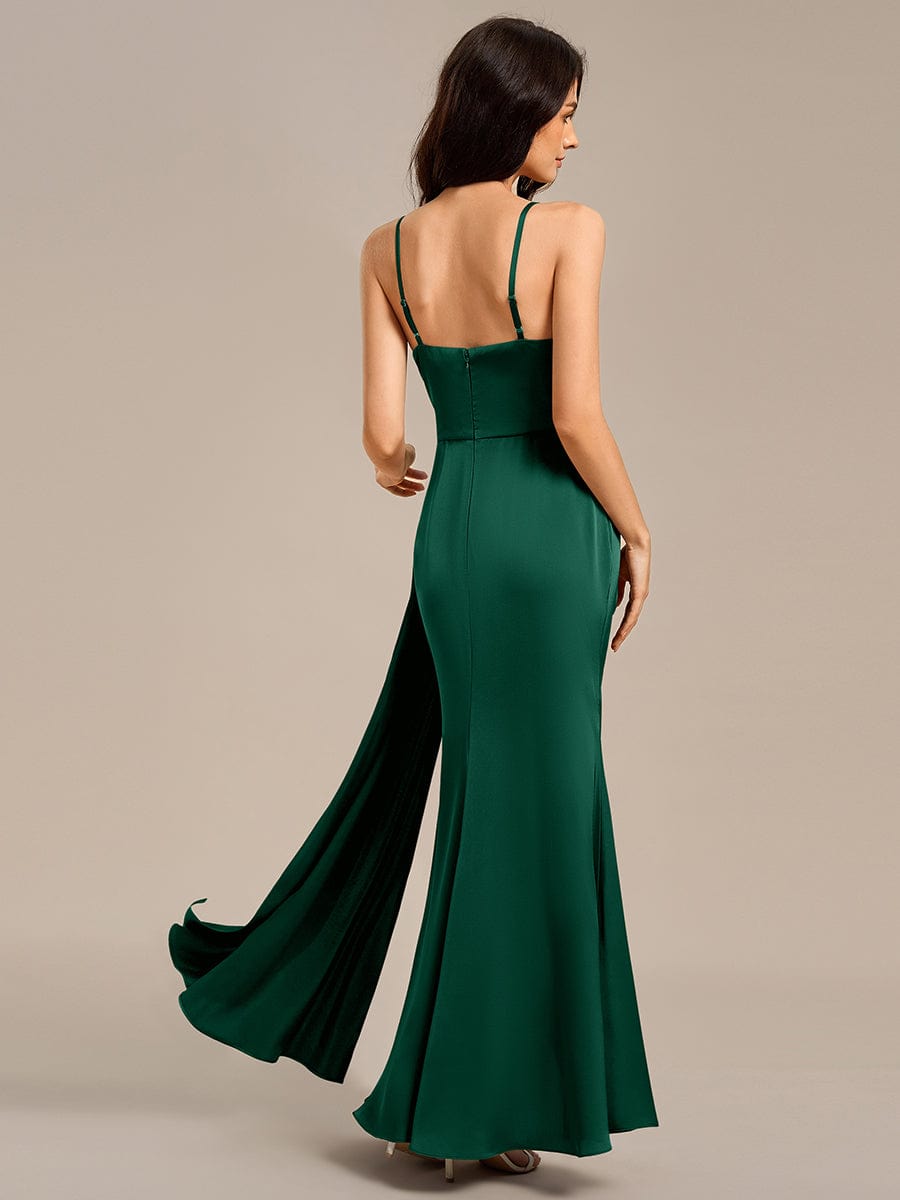 ever LIORA|Satin Spaghetti Strap Maxi Mermaid Bridesmaid Dress