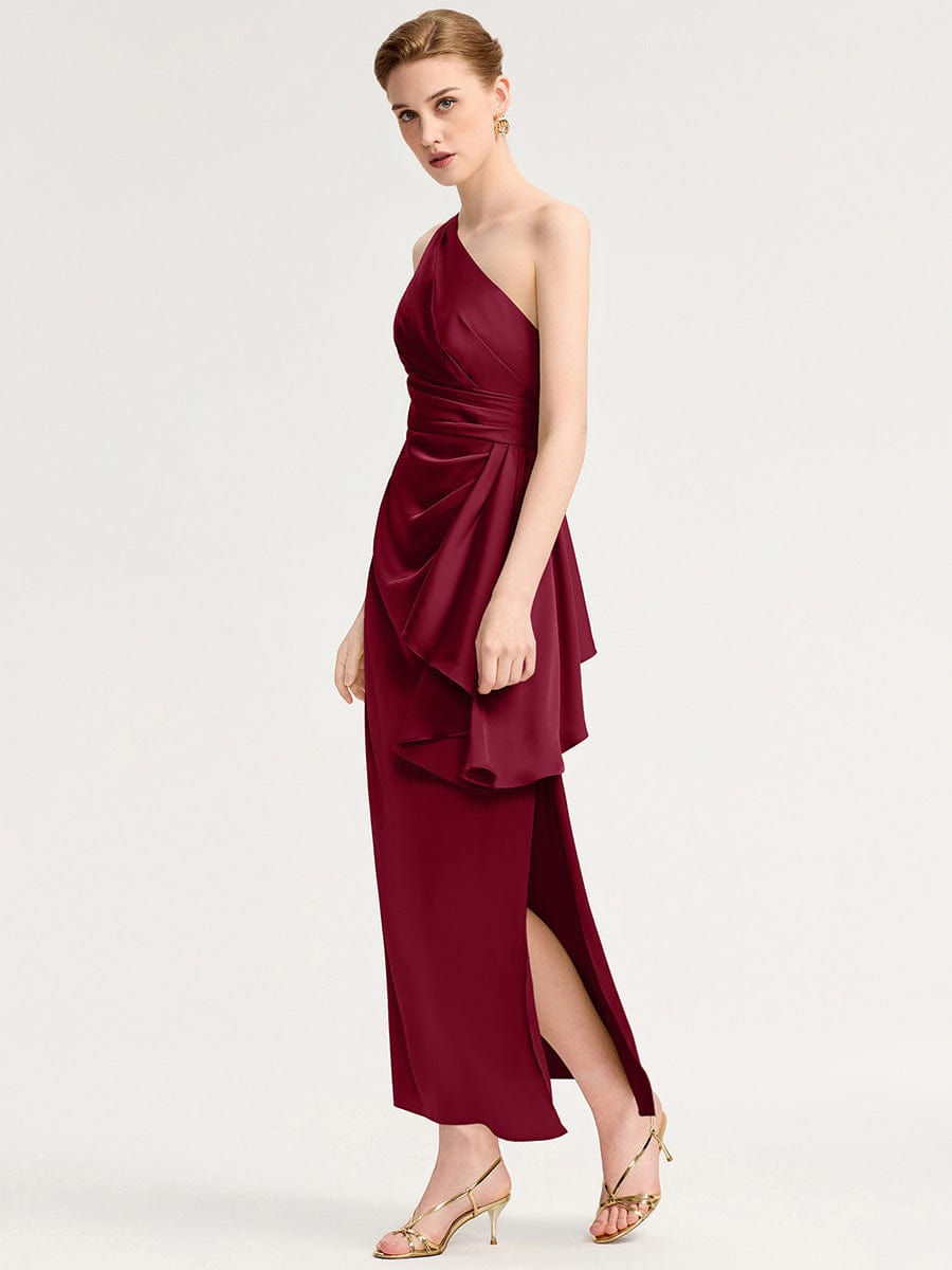ever SOLENE|One Shoulder Satin Bridesmaid Dress