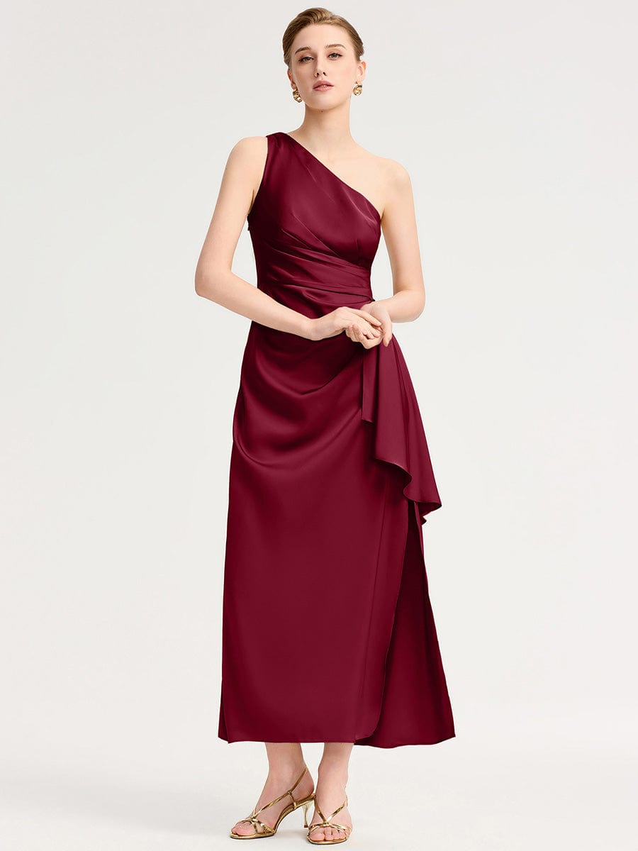 ever SOLENE|One Shoulder Satin Bridesmaid Dress