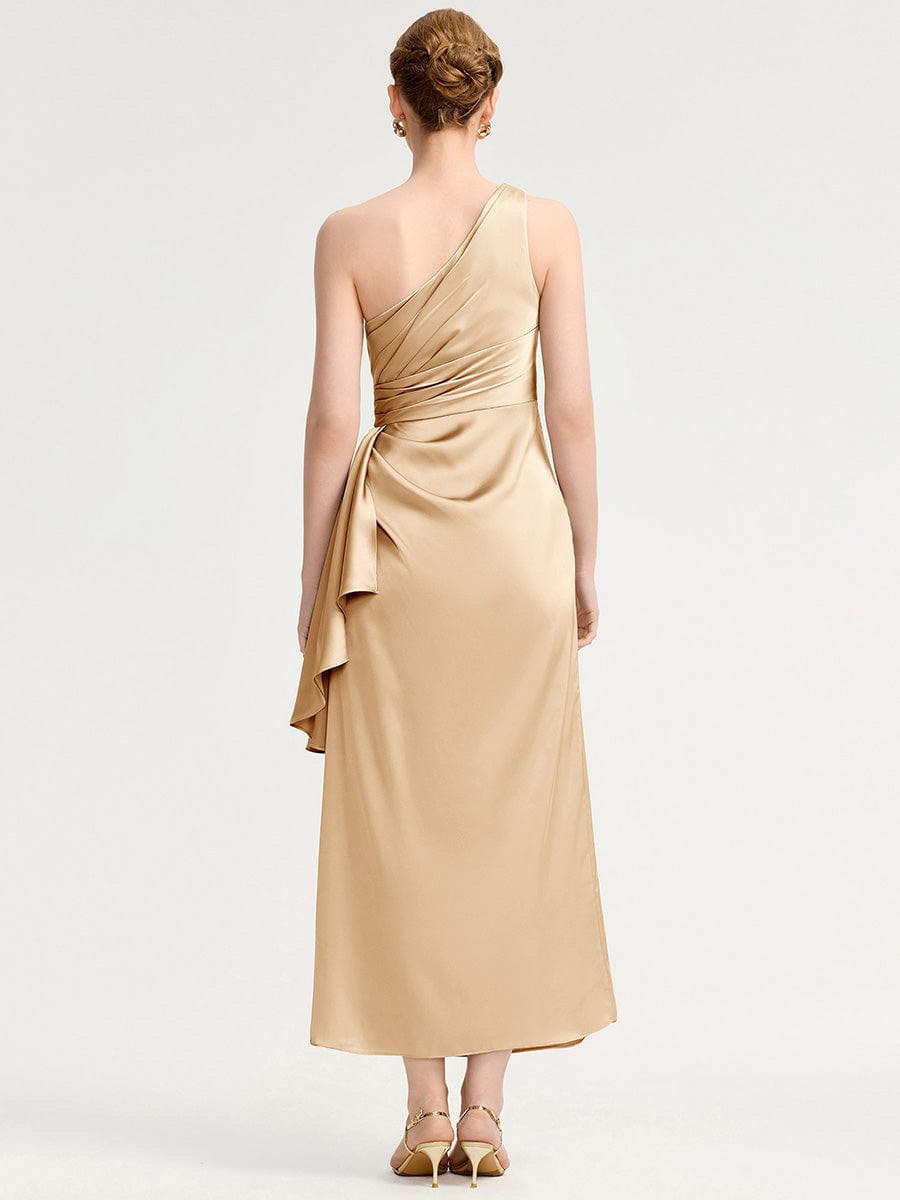 ever SOLENE|One Shoulder Satin Bridesmaid Dress
