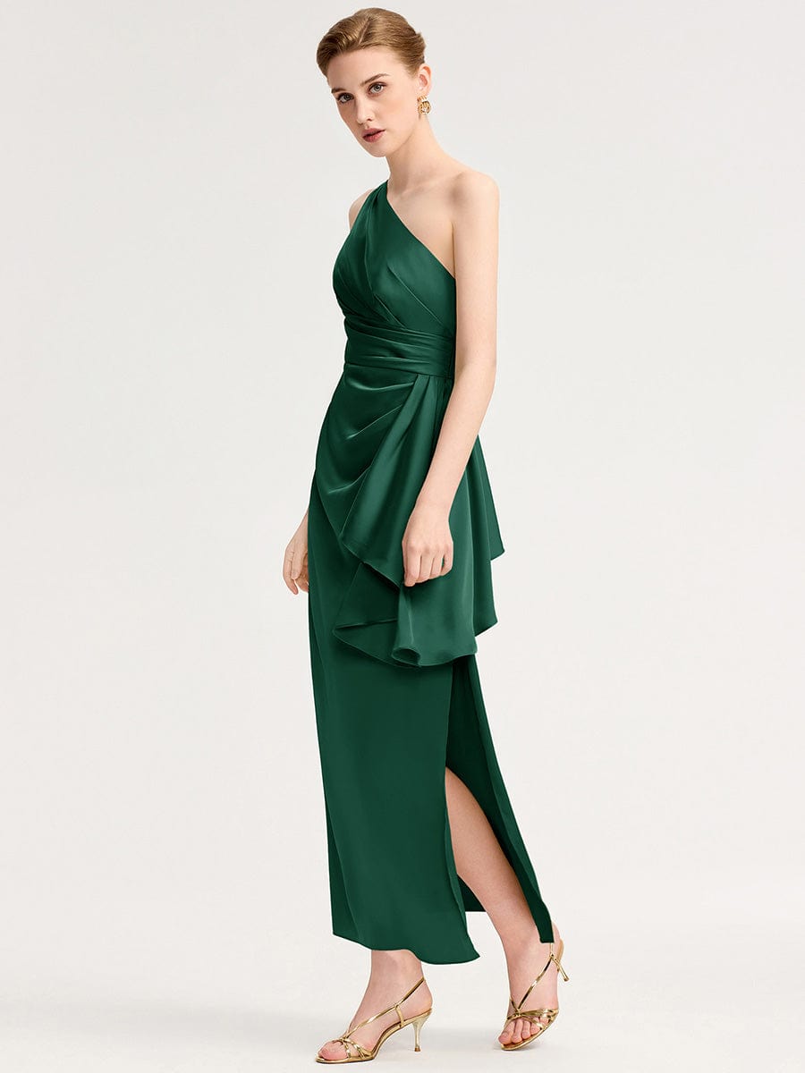 ever SOLENE|One Shoulder Satin Bridesmaid Dress