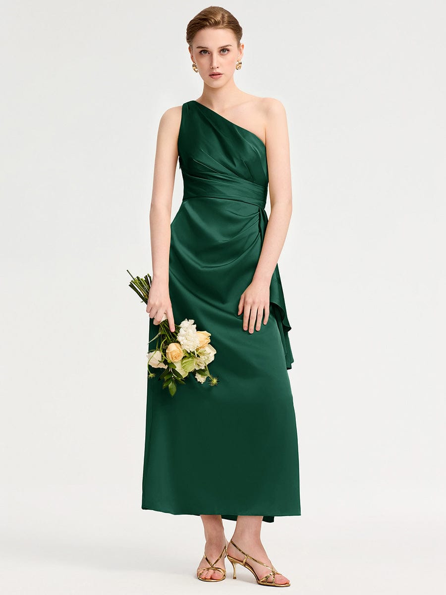 ever SOLENE|One Shoulder Satin Bridesmaid Dress