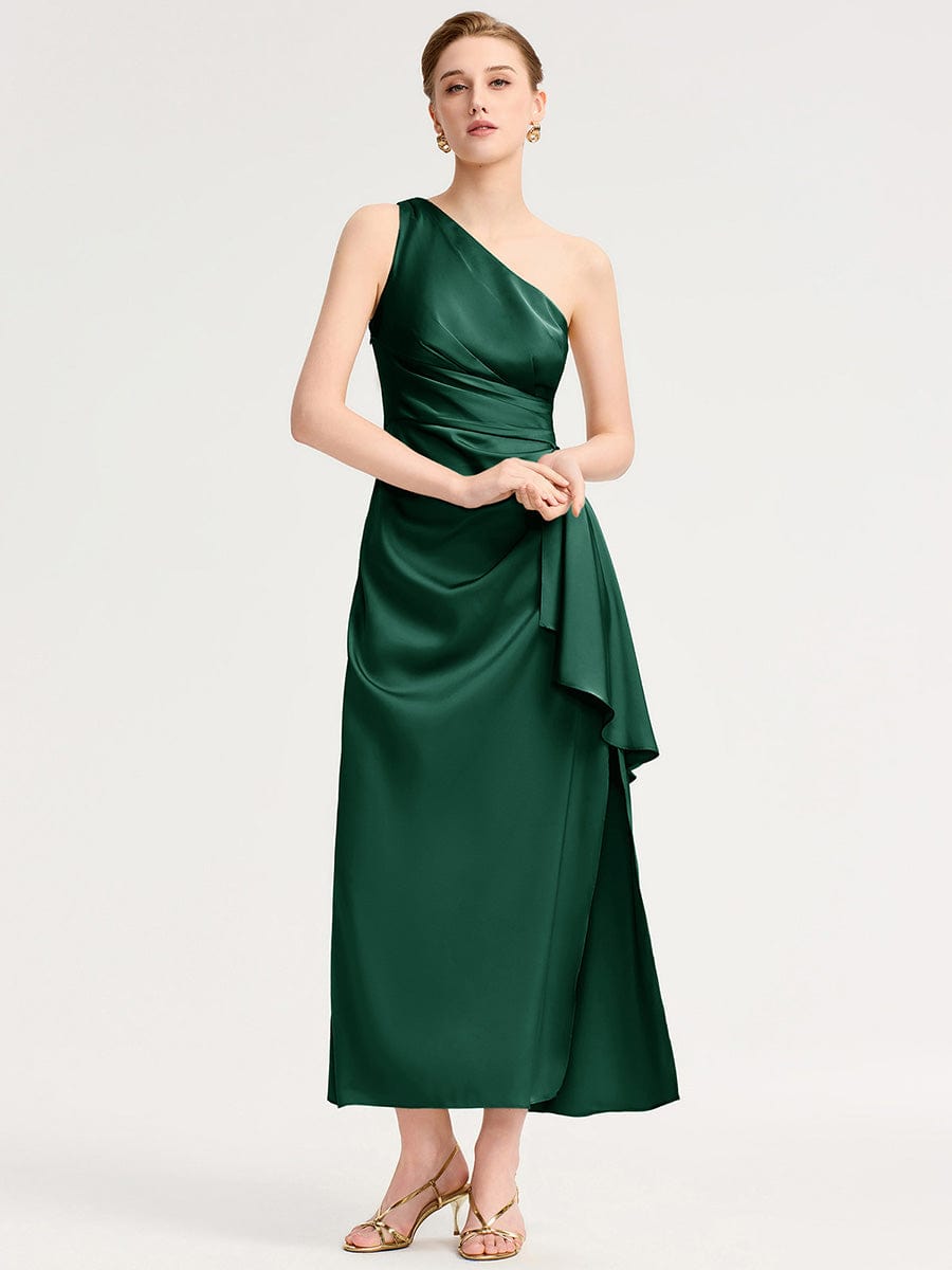 ever SOLENE|One Shoulder Satin Bridesmaid Dress