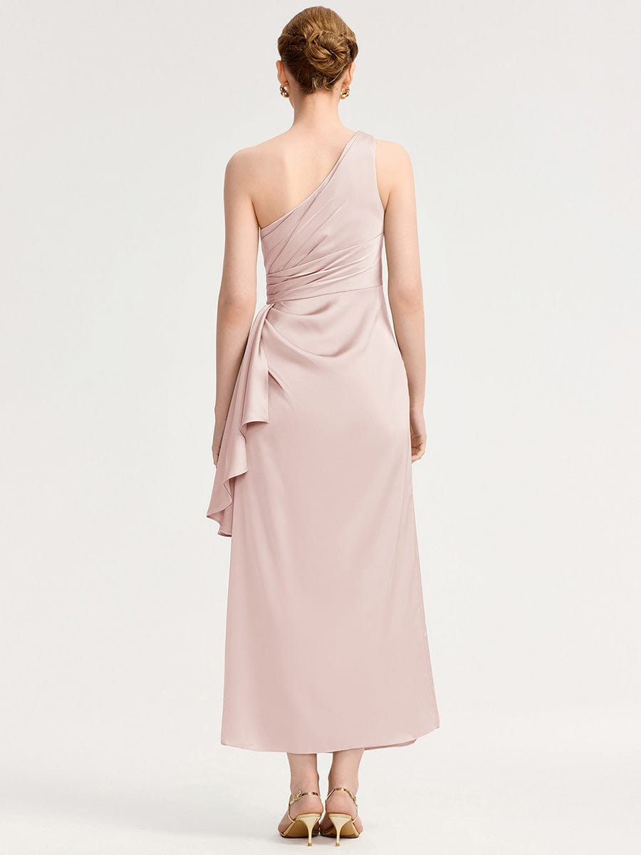 ever SOLENE|One Shoulder Satin Bridesmaid Dress