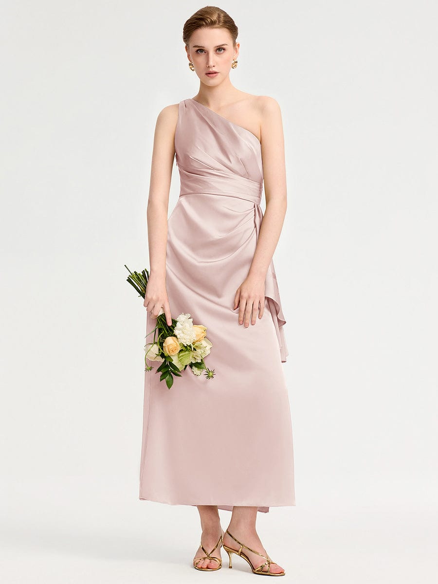 ever SOLENE|One Shoulder Satin Bridesmaid Dress