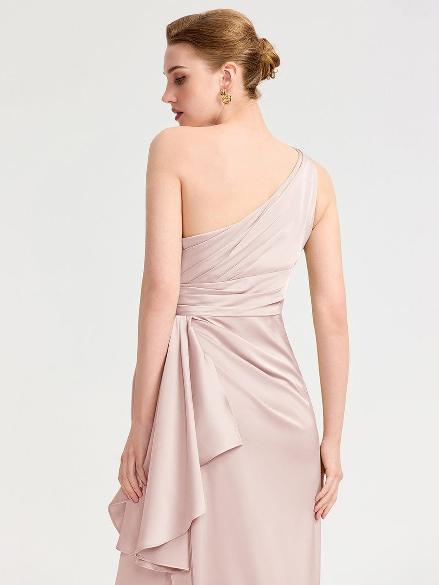 ever SOLENE|One Shoulder Satin Bridesmaid Dress