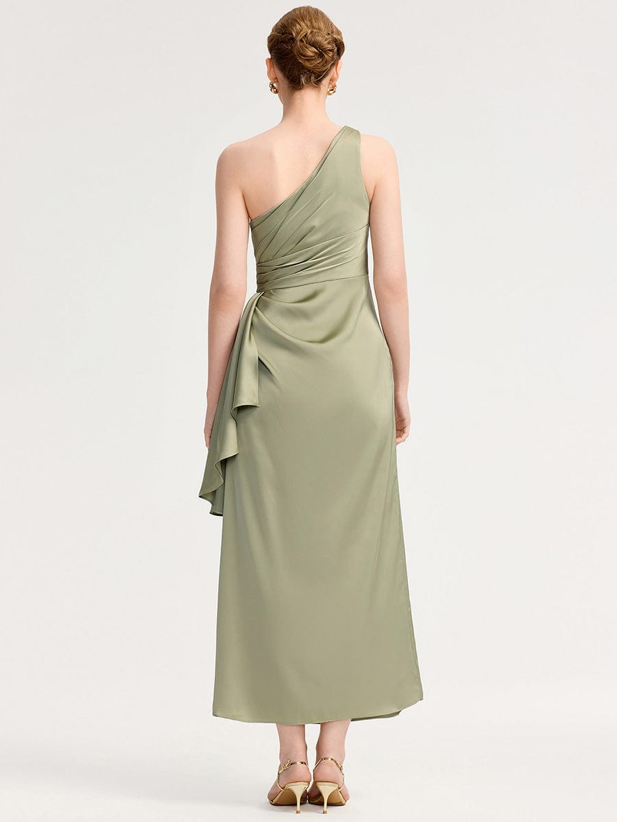 ever SOLENE|One Shoulder Satin Bridesmaid Dress