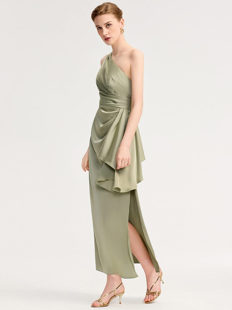 ever SOLENE|One Shoulder Satin Bridesmaid Dress