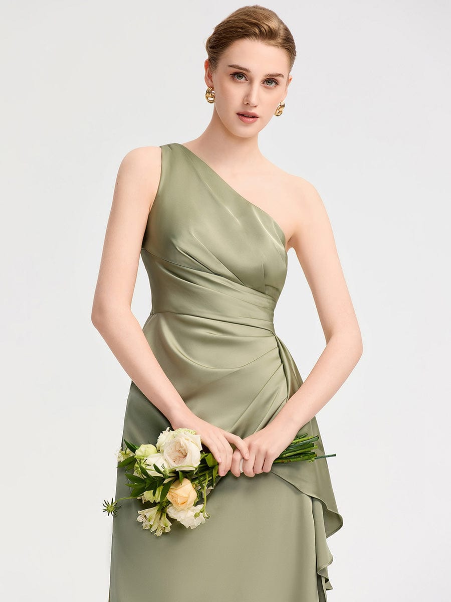ever SOLENE|One Shoulder Satin Bridesmaid Dress