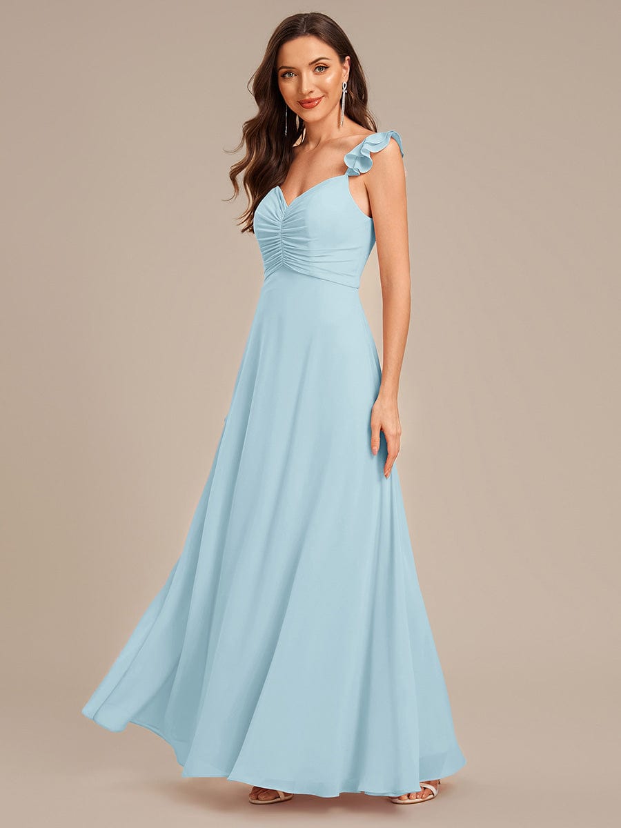 ever SERENA|Backless Chiffon Ruffled Bridesmaid Dress