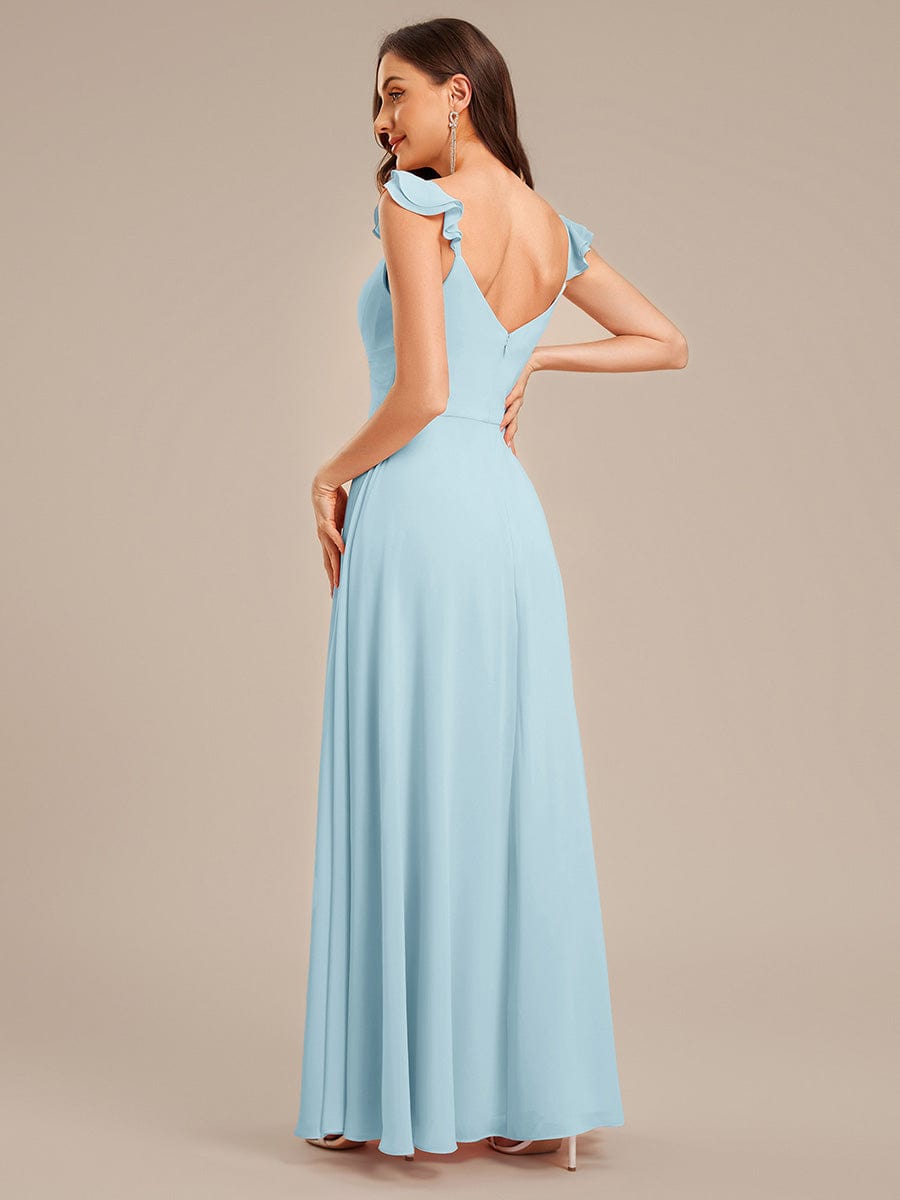 ever SERENA|Backless Chiffon Ruffled Bridesmaid Dress
