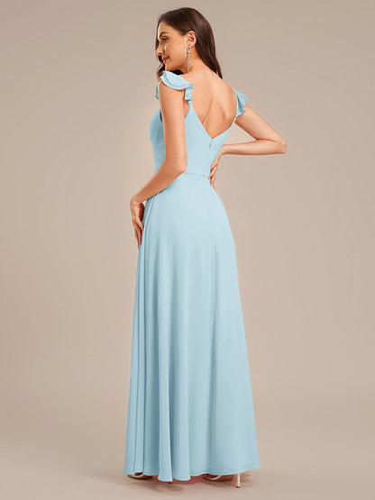 ever SERENA|Backless Chiffon Ruffled Bridesmaid Dress