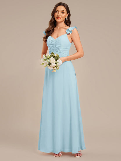 ever SERENA|Backless Chiffon Ruffled Bridesmaid Dress
