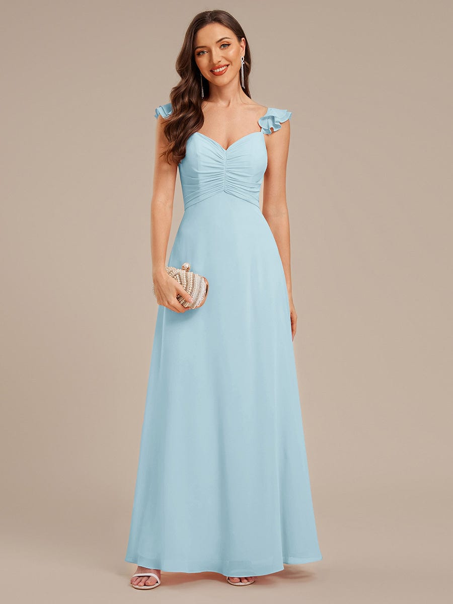ever SERENA|Backless Chiffon Ruffled Bridesmaid Dress