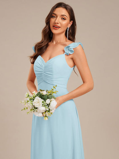 ever SERENA|Backless Chiffon Ruffled Bridesmaid Dress