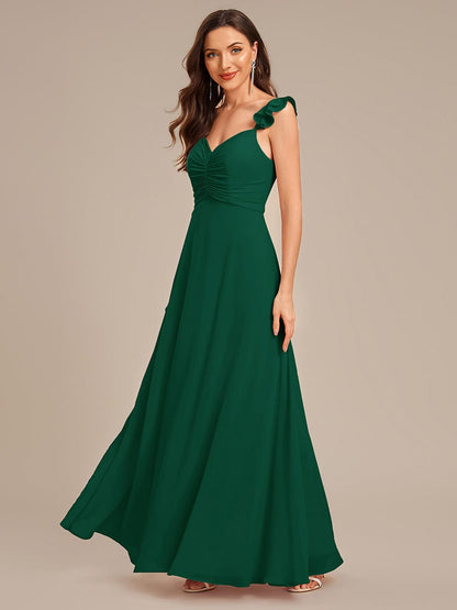 ever SERENA|Backless Chiffon Ruffled Bridesmaid Dress