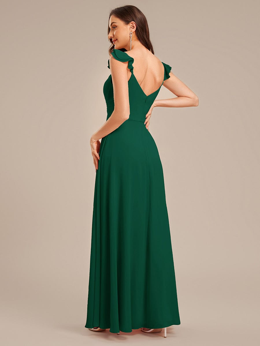 ever SERENA|Backless Chiffon Ruffled Bridesmaid Dress