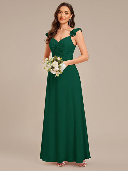 ever SERENA|Backless Chiffon Ruffled Bridesmaid Dress