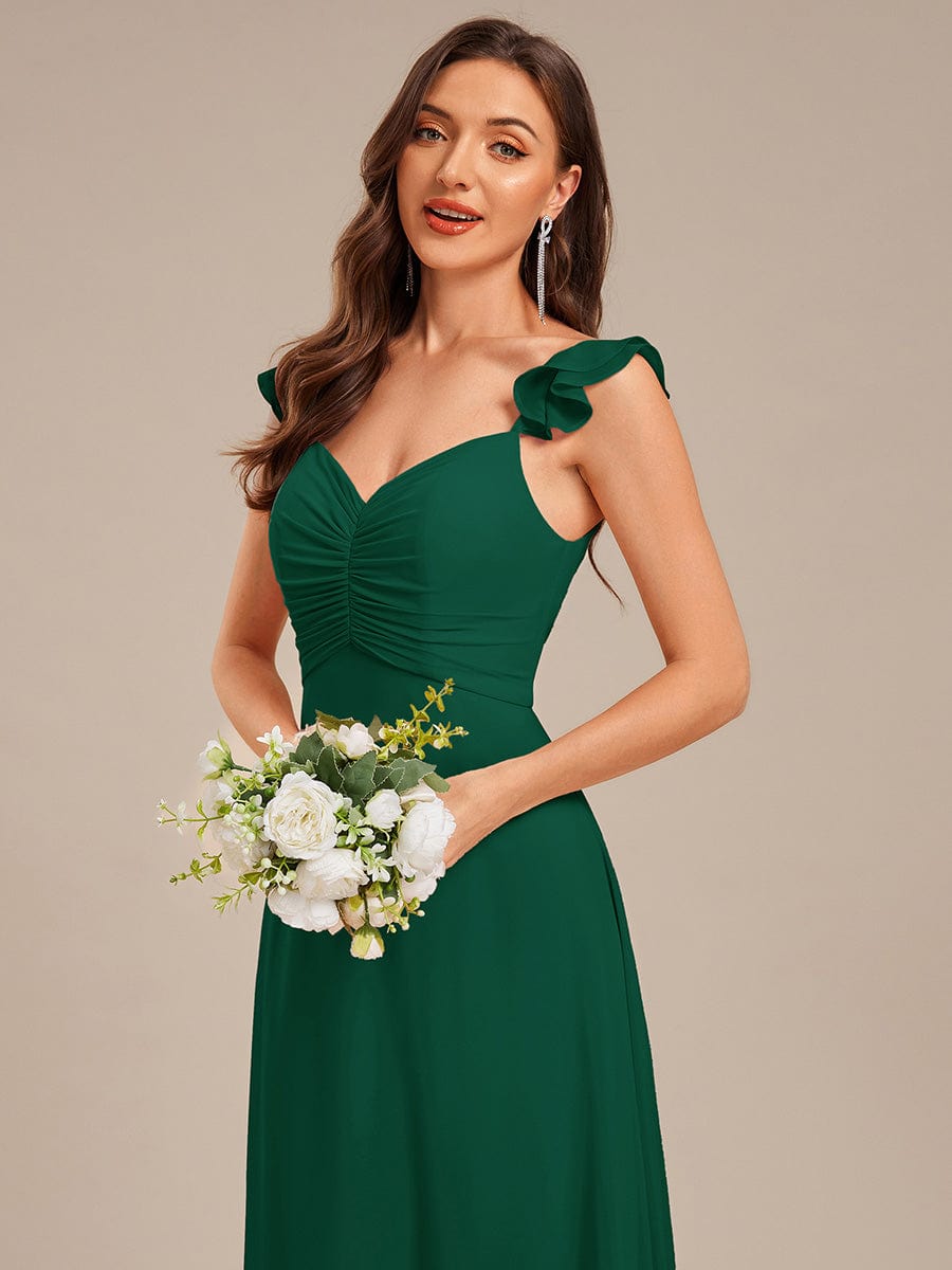 ever SERENA|Backless Chiffon Ruffled Bridesmaid Dress