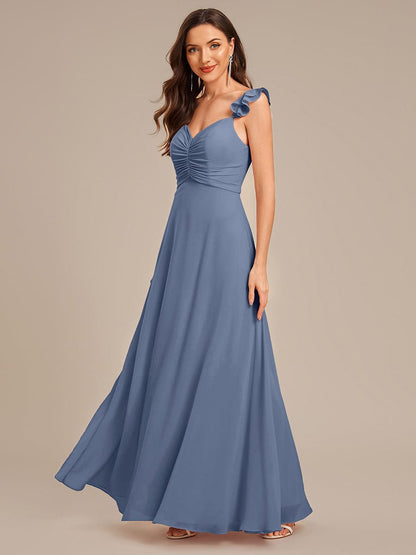 ever SERENA|Backless Chiffon Ruffled Bridesmaid Dress
