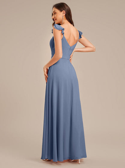 ever SERENA|Backless Chiffon Ruffled Bridesmaid Dress