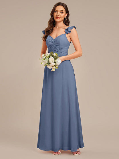 ever SERENA|Backless Chiffon Ruffled Bridesmaid Dress