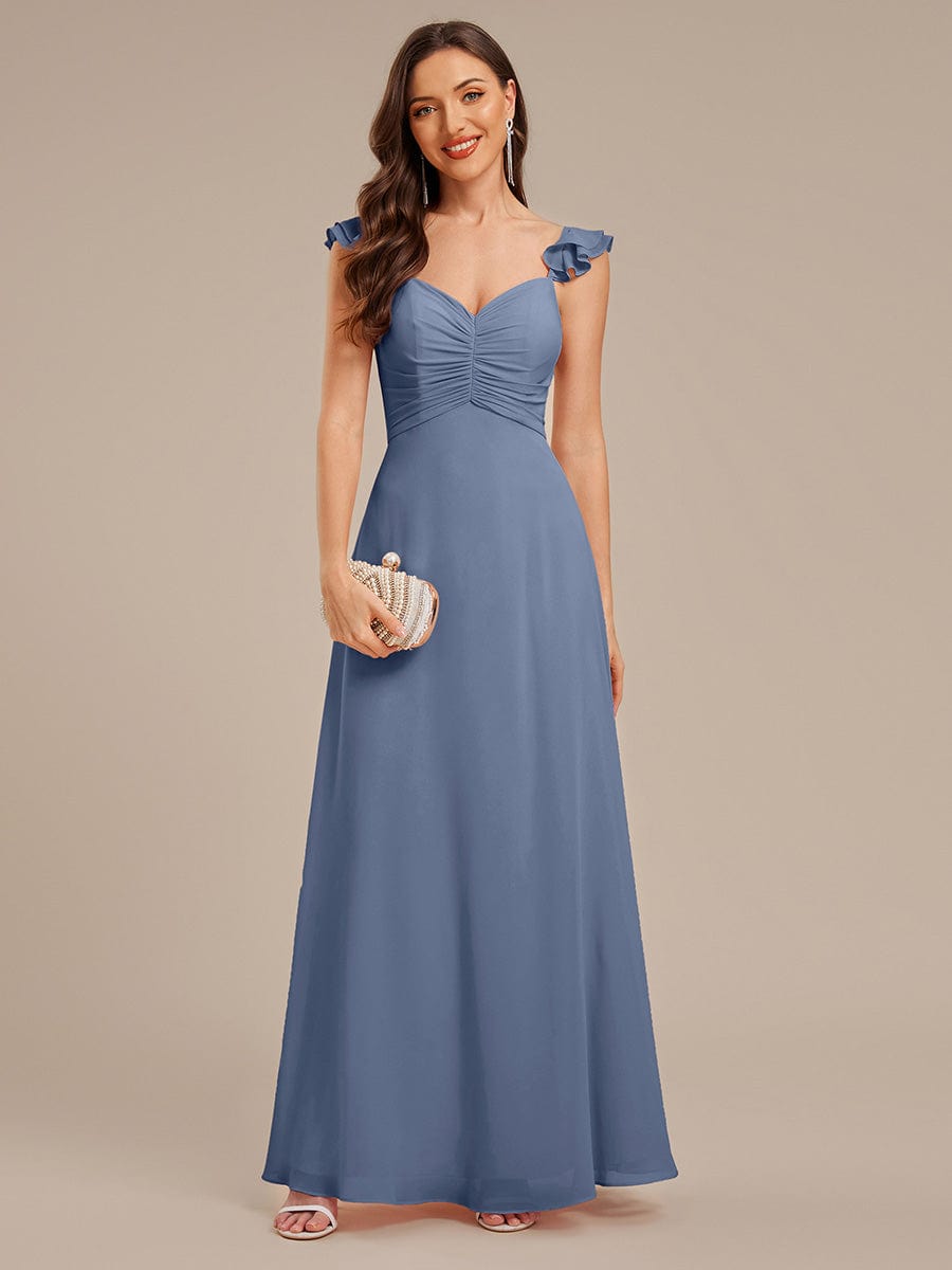 ever SERENA|Backless Chiffon Ruffled Bridesmaid Dress