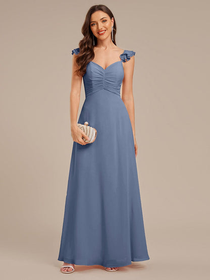 ever SERENA|Backless Chiffon Ruffled Bridesmaid Dress