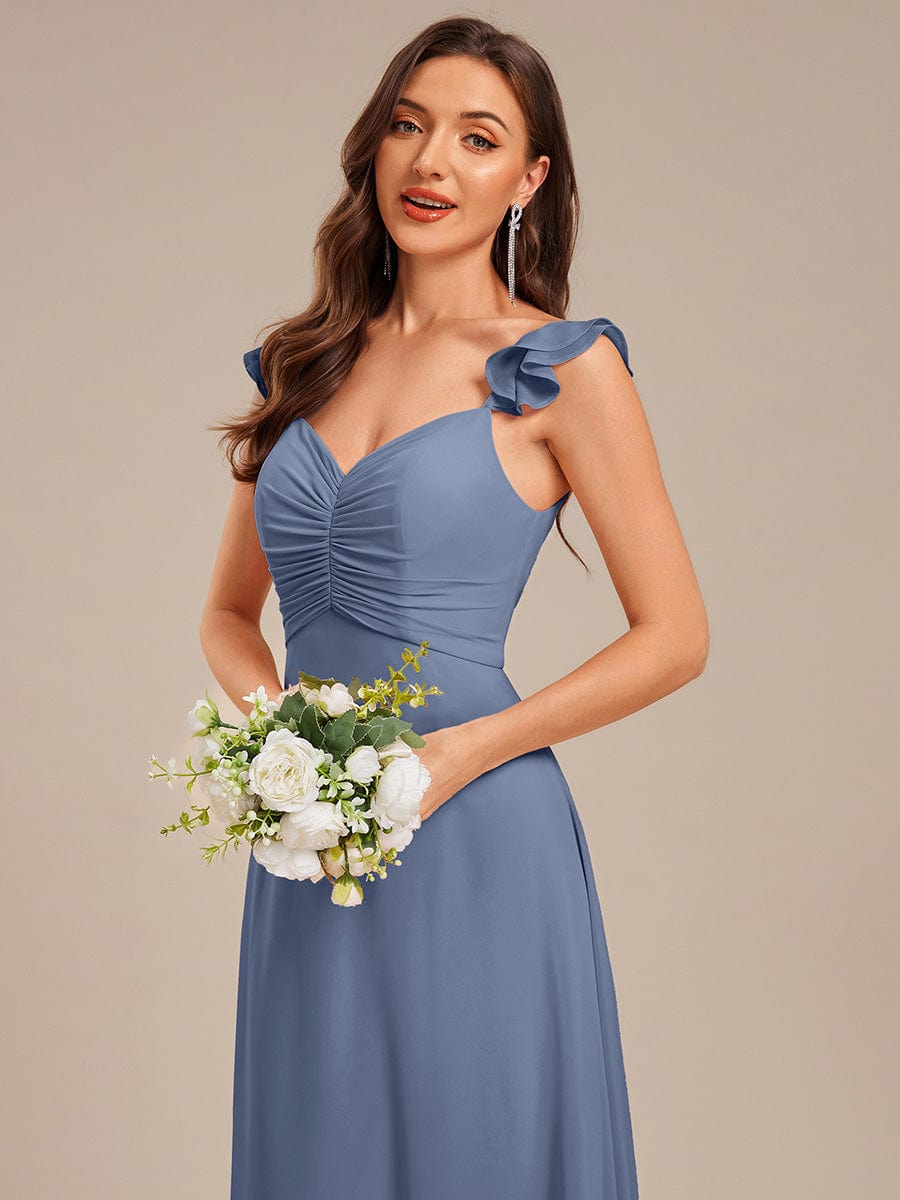 ever SERENA|Backless Chiffon Ruffled Bridesmaid Dress