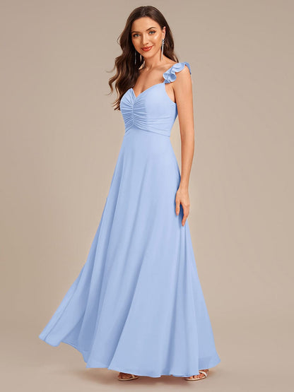 ever SERENA|Backless Chiffon Ruffled Bridesmaid Dress