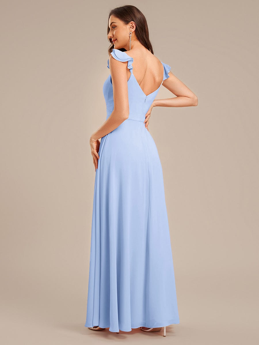 ever SERENA|Backless Chiffon Ruffled Bridesmaid Dress