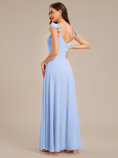 ever SERENA|Backless Chiffon Ruffled Bridesmaid Dress