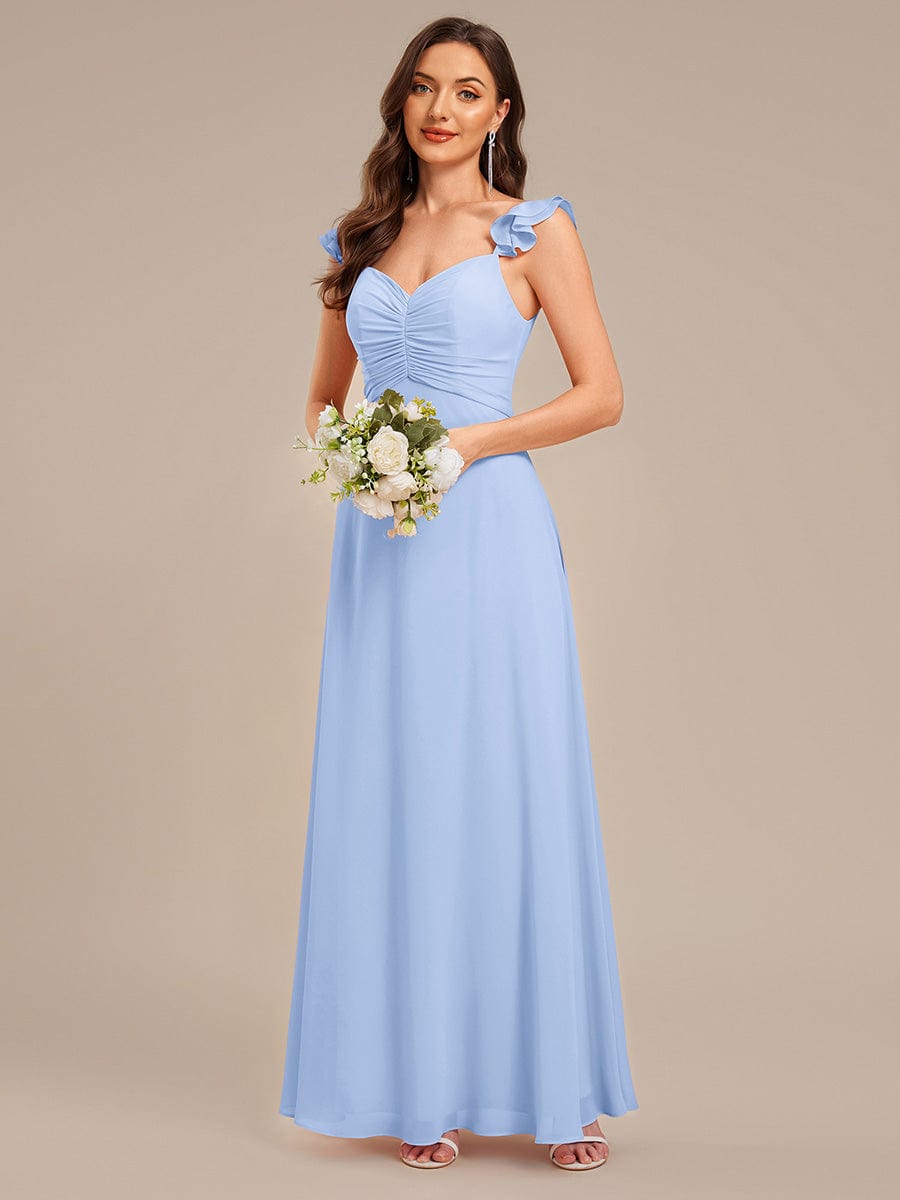 ever SERENA|Backless Chiffon Ruffled Bridesmaid Dress