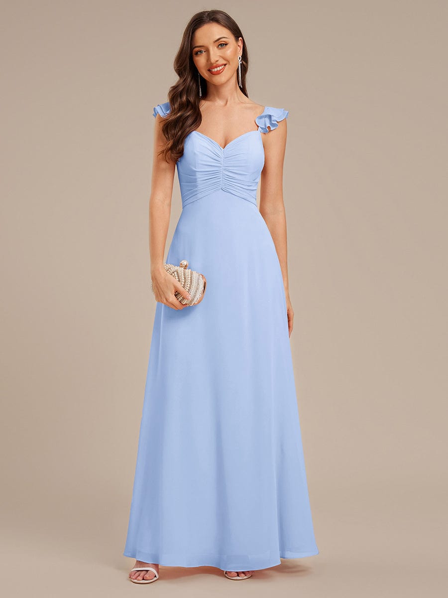 ever SERENA|Backless Chiffon Ruffled Bridesmaid Dress