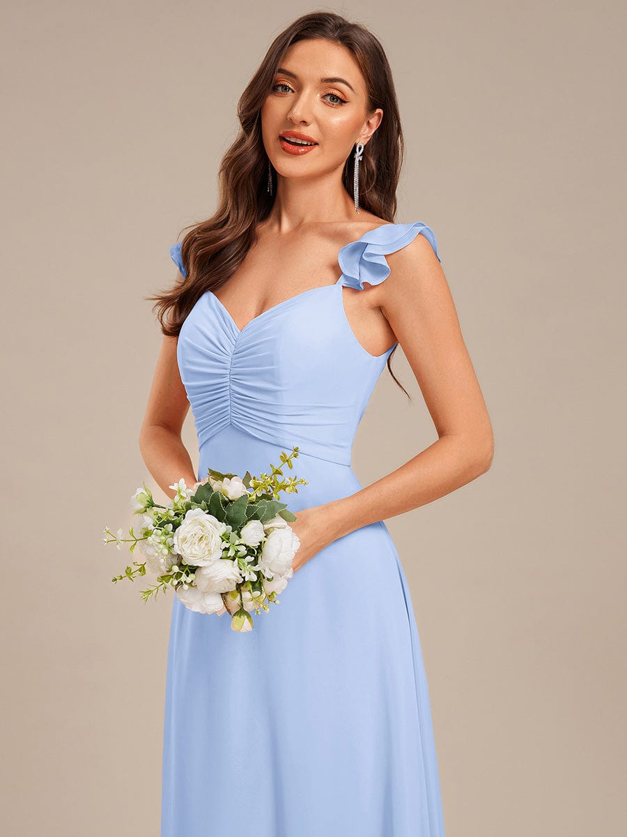 ever SERENA|Backless Chiffon Ruffled Bridesmaid Dress