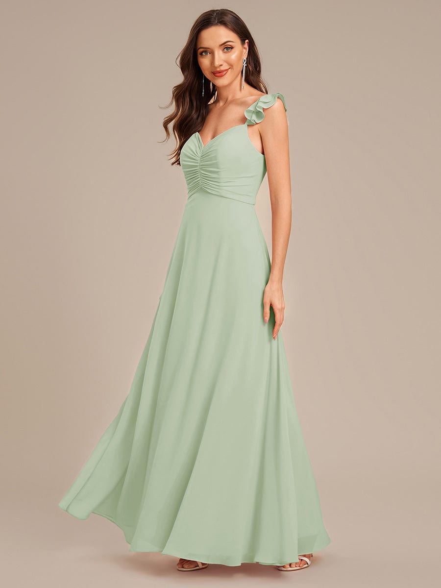 ever SERENA|Backless Chiffon Ruffled Bridesmaid Dress