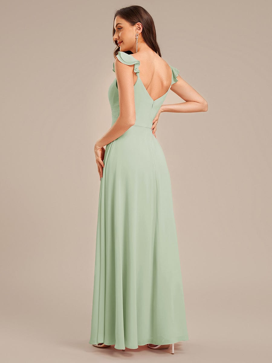 ever SERENA|Backless Chiffon Ruffled Bridesmaid Dress