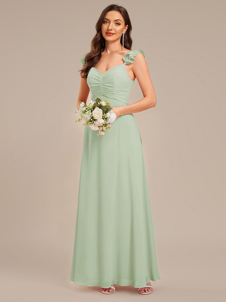 ever SERENA|Backless Chiffon Ruffled Bridesmaid Dress