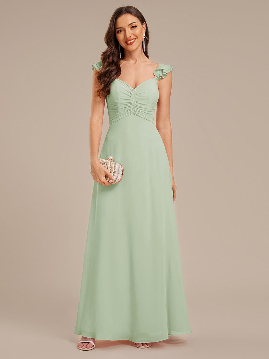 ever SERENA|Backless Chiffon Ruffled Bridesmaid Dress