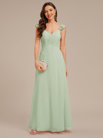 ever SERENA|Backless Chiffon Ruffled Bridesmaid Dress