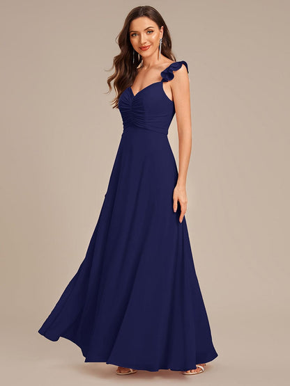 ever SERENA|Backless Chiffon Ruffled Bridesmaid Dress